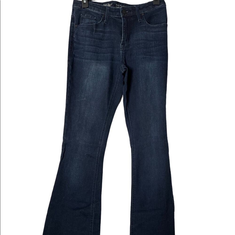 Mossimo High Rise Flared Denim JEANS Womens 4/27 Blue Stretch Quality Trendy